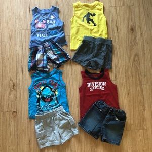 HUGE 18 mo summer lot. Tank tops, shorts, rompers